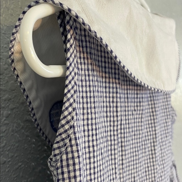 intage Girls Navy Gingham Dress – Peter Pan Collar, Size 3 - Picture 10 of 13